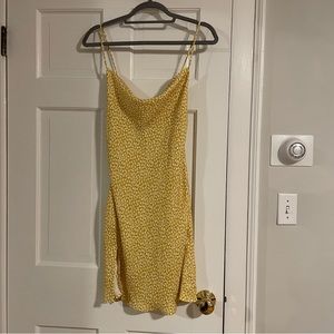 RESA mini dress yellow with mini flowers